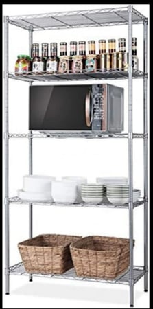 رفوف مطبخ كروم سلكية 200x45x180 سم