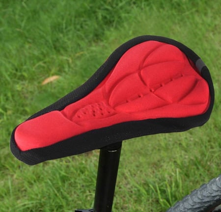 غطاء مقعد الدراجات الهوائية - أحمر