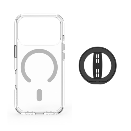 بكج كفر الجوال ماج سيف الشفاف مع مسكة ليمبر ستاند