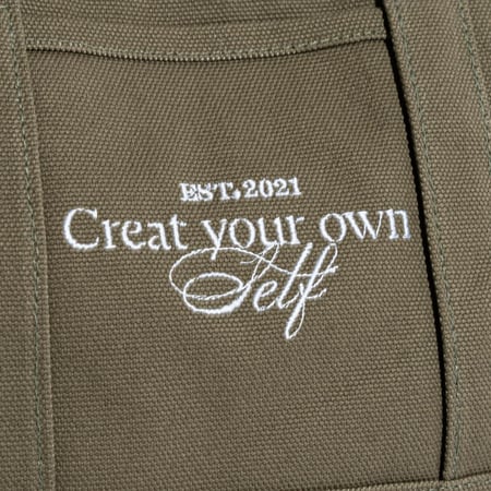 create your own self tote bag -olive