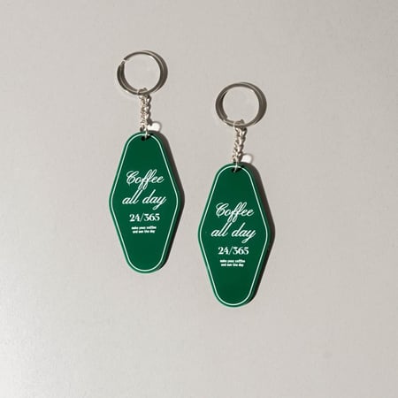 keychain plastic vintage-green