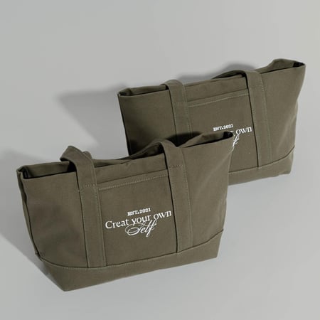 create your own self tote bag -olive