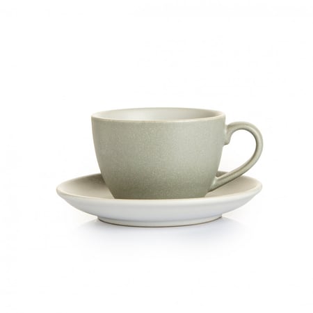 كوب قهوة مع صحن متجر رونق