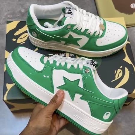 A Bathing Ape Bape Sta Low Green