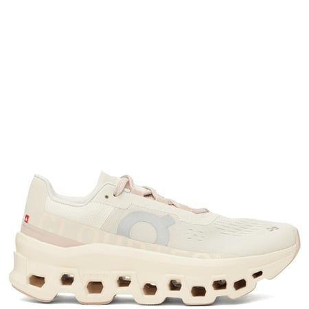 On Running Gray & Pink Cloudmonster Sneakers