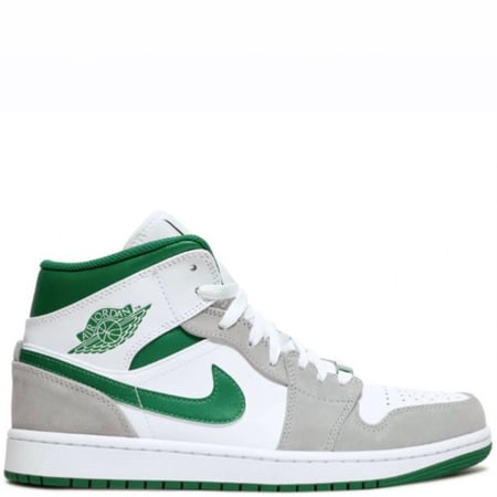 AIR JORDAN 1 MID GREY GREEN