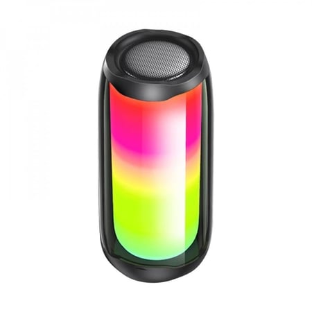 مكبر صوت - سبيكر بلوتوث مع اضاءة ليد 360 درجة من باستك لون ابيض