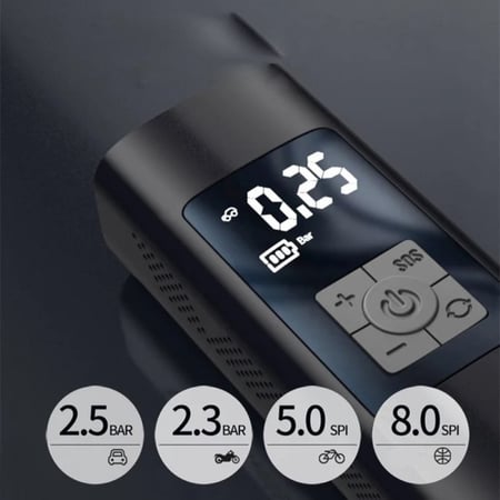 منفاخ هواء لاسلكي للسيارات مع اشتراك بقوة 60 واط مضخة لنفخ الاطارات