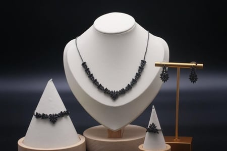 طقم سهره زركون لون اسود - متجر جوهرتش