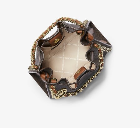 Mina Small Signature Logo Chain Crossbody Bag