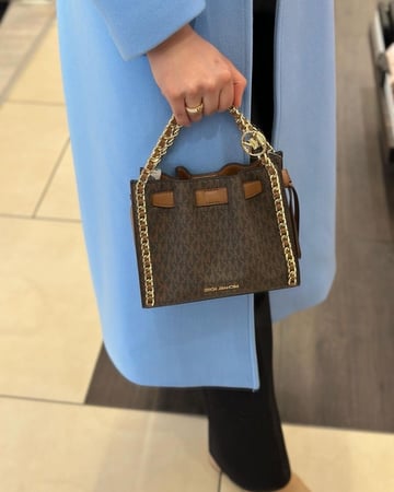 Mina Small Signature Logo Chain Crossbody Bag