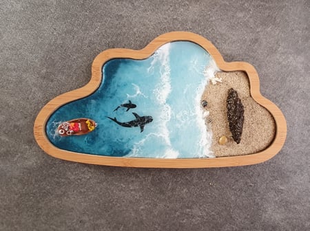 رمل مرجان طبيعي زينة للريزن و للشموع لا يعكر الشفافية