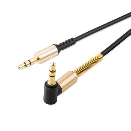 كابل مخرج للصوت - GO-DES SPRING AUX URE AUDIO WITH MIC GAC-202, 1800MM