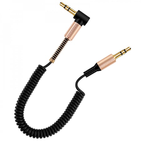 كابل مخرج للصوت - GO-DES SPRING AUX URE AUDIO WITH MIC GAC-202, 1800MM