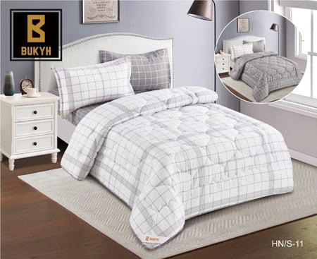 مفرش النجوم صيفي مفرد ونصف 4 قطع  - 011