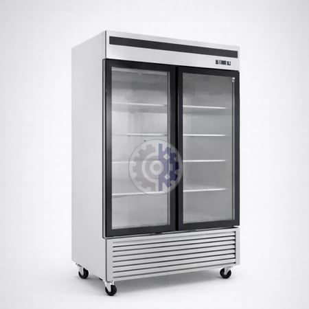 ثلاجة بانكول عرض بابين زجاجى – ستيل MCF8707