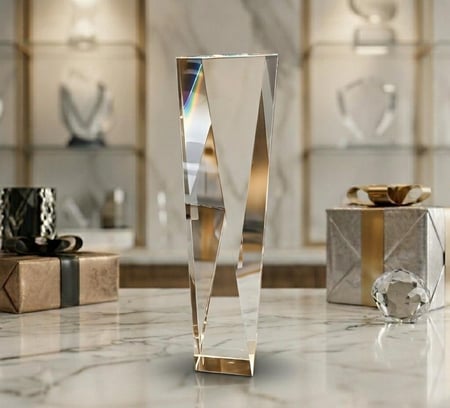 درع تروفي  كريستال 301 بدون قاعدة