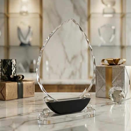 درع كريستال قلب 4 كرات