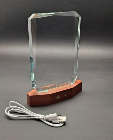 درع كريستال اضاءة مستطيل