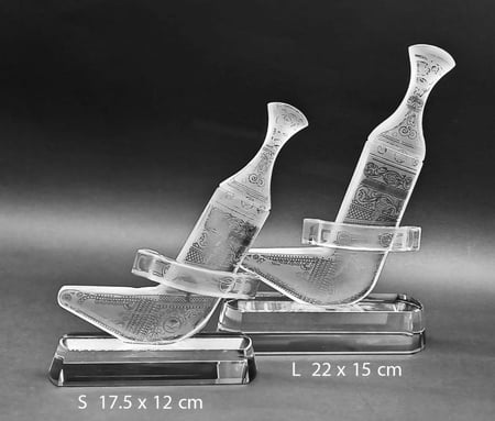 مجسم خنجر كريستال