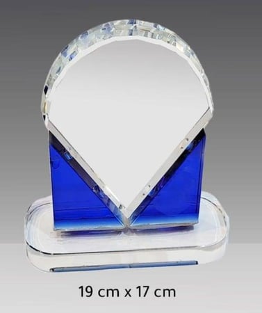 درع كريستال جوهرة اطراف ازرق