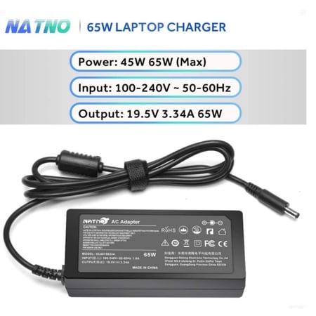ناتنو | شاحن لابتوب محول تيار 90 واط | ديل انسبيرون Natno | Laptop Charger | Dell Inspiron | DL65195334