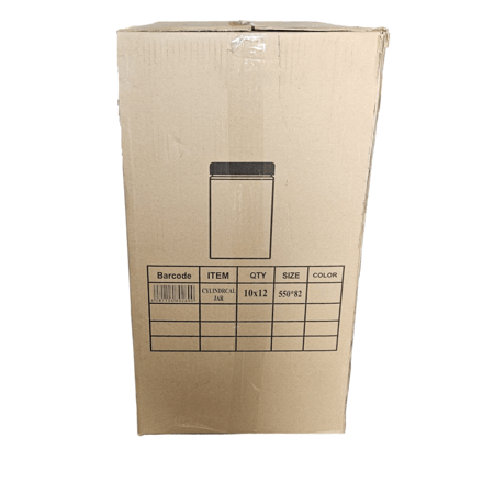 عسق | برطمان | كرتون علب بلاستيك اسطواني | شفاف | رقم 550*82 | 550 مل | 120 حبة | AS550-120