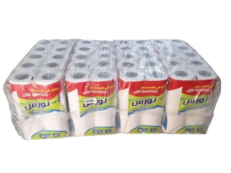 نورس | حزمة رول مناديل مطبخ مزدوج | 4 شدات × 10 رول × 40 منديل | NW40