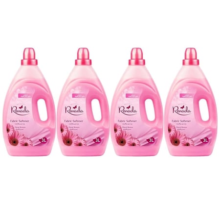 صافكو | رينادا | منعم ملابس | نسيم الازهار | وردي | 3 لتر | كرتون | 4 حبة