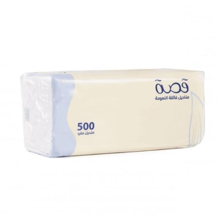 قصة | حزمة مناديل 500 | 32 علبة  16,000 منديل وجه 3 طبقات QS500-32