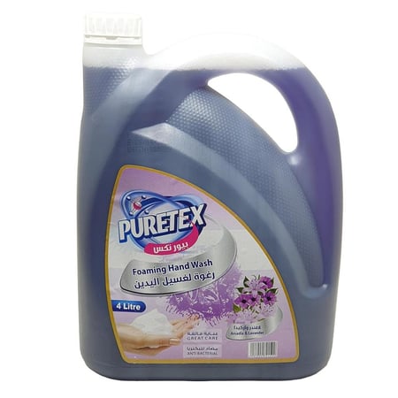 بيورتكس | رغوة لغسيل اليدين | لافندر واركيدا | بنفسجي | 4 لتر | كرتون | 4 حبة