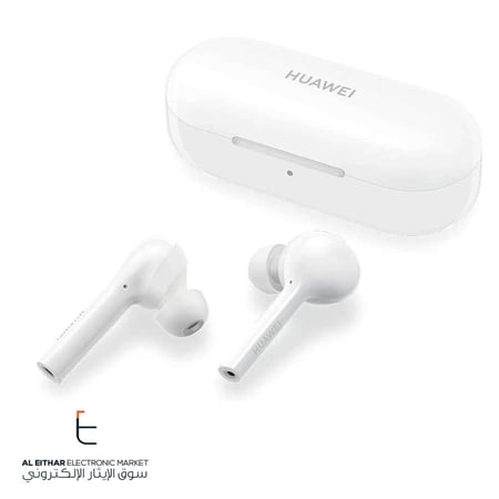 هواوي | الاصلي سماعات بلوتوث فريبودز لايت ابيض Huawei | Original FreeBuds Lite TWS Bluetooth Earphones H1C