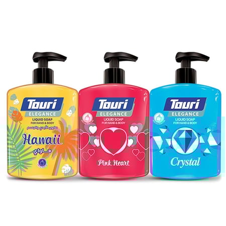 توري | سائل غسيل اليدين | روائح متعددة | 3 * 500 مل | كرتون | 4 شدة