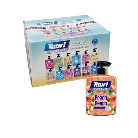 توري | سائل غسيل اليدين | دراق خوخ | 500 مل | كرتون | 12 حبة