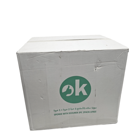 اوكي | سلك اسفنج تنظيف مع وجه ليف | 9 حبة | كرتون | 30 شدة