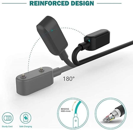 رلفو | شاحن ساعة ذكية | هواوي باند 6 / 7، 4X، هونر ووتش اي اس، هونر باند 6 | 100 سم