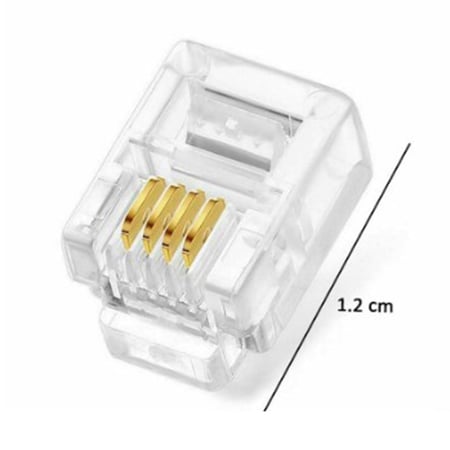 موصل سلك الهاتف المعياري | 24 قطعة Telephone Cord Connector RJ11 | 24pcs