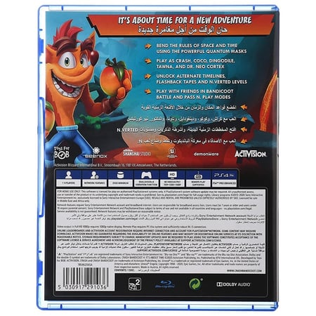 لعبة كراش بانديكوت 4 ايتس اباوت تايم نسخة السعودية PS4 Game | Crash Bandicoot 4 Its About Time KSA Version