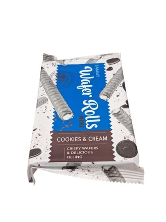 جامي | كرتون بسكويت ميني رولز | اوريو | 65 جرام | 12 حبة