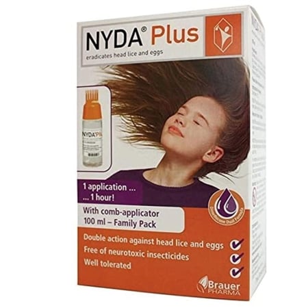نايدا | بلس بخاخ القمل | 100 مل NYDA | PLUS AGAINST LICE AND NITS INNOVATIVE APPLICATOR | 100ml