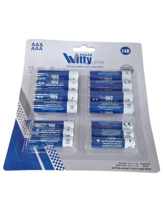 ويتي | بطاريات قلوية | صغيرة | 8x AAA حبة | 6x حبة AA
