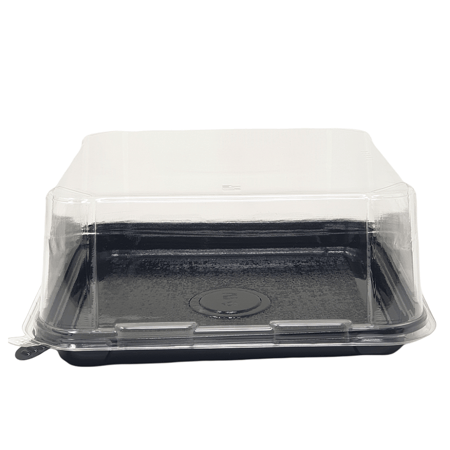 الصالح | علب بلاستيك مربع | اسود | مع غطاء شفاف عالي | رقم 1118 | كرتون | 240 حبة ALSALEH | Square Plastic Box | Black | With High Lid Clear | No.1118 | Carton | 240 pcs