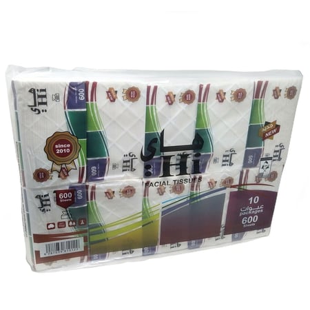 هاي | حزمة مناديل 600 | 40 علبة | 24,000 منديل | مفرد | HI600-40