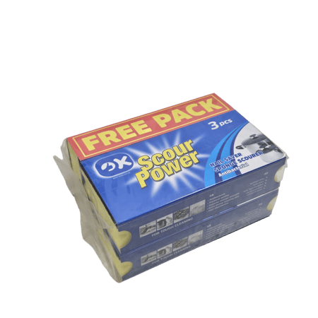 اوكي | سلك اسفنج تنظيف مع وجه ليف | 9 حبة | كرتون | 30 شدة