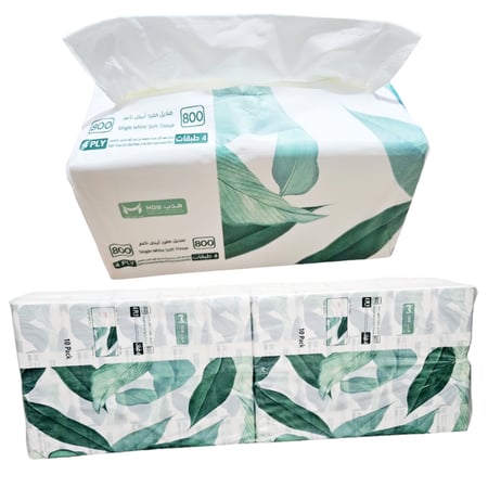كرتون مناديل وجه هدب 800 منديل عدد 40 علبة