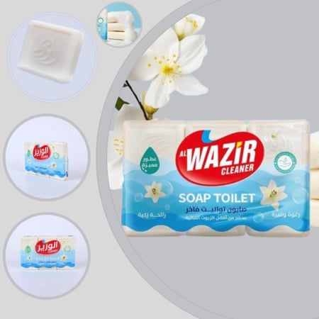 الوزير | كرتون قطع صابون تواليت فاخر زيوت طبيعية 75 جرام | 72 قطعة | WZSB6-12