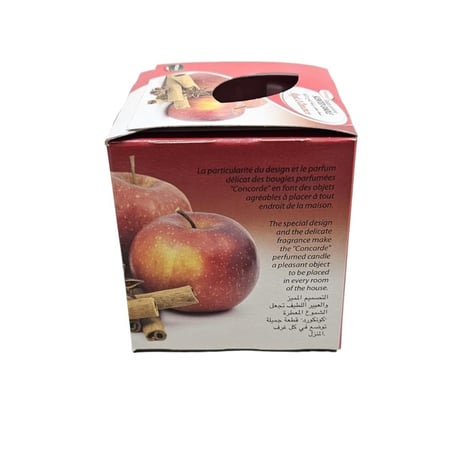 اريكس | كرتون شمعة زجاجية معطرة | تفاح والقرفة | 120 جرام | 12 حبة