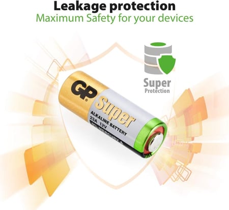 جي بي سوبر | بطاريات قلوية بجهد عالي | بقوة 12 فولت | 5 قطعة | 23A