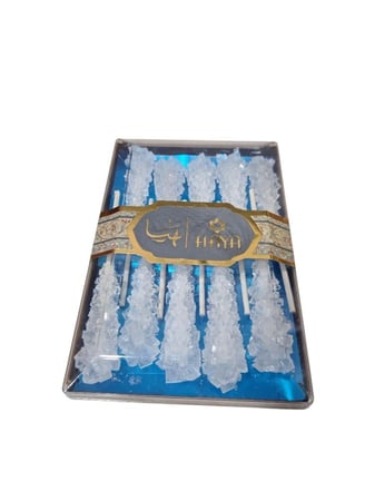 هيا | اعواد سكر نبات | ابيض | 15 جرام | علبة | 10 حبة