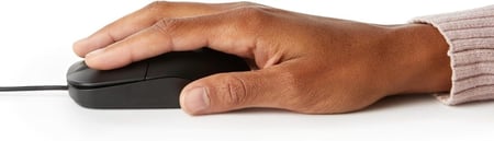 امازون بيسكس | ماوس كمبيوتر سلكي بمنفذ USB بـ3 ازرار، مفرد، اسود Amazonbasics | USB Mouse
